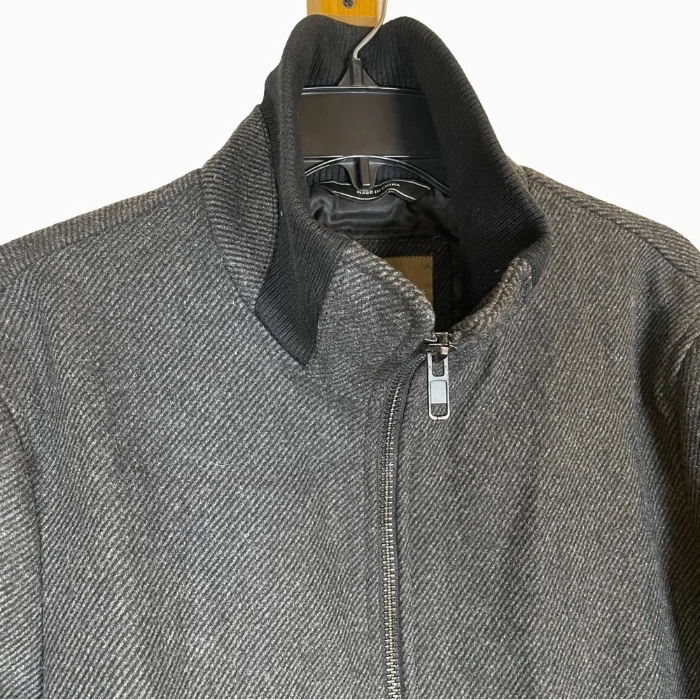 Cardinal of Canada Wool Blend Herringbone Zip Jacket M